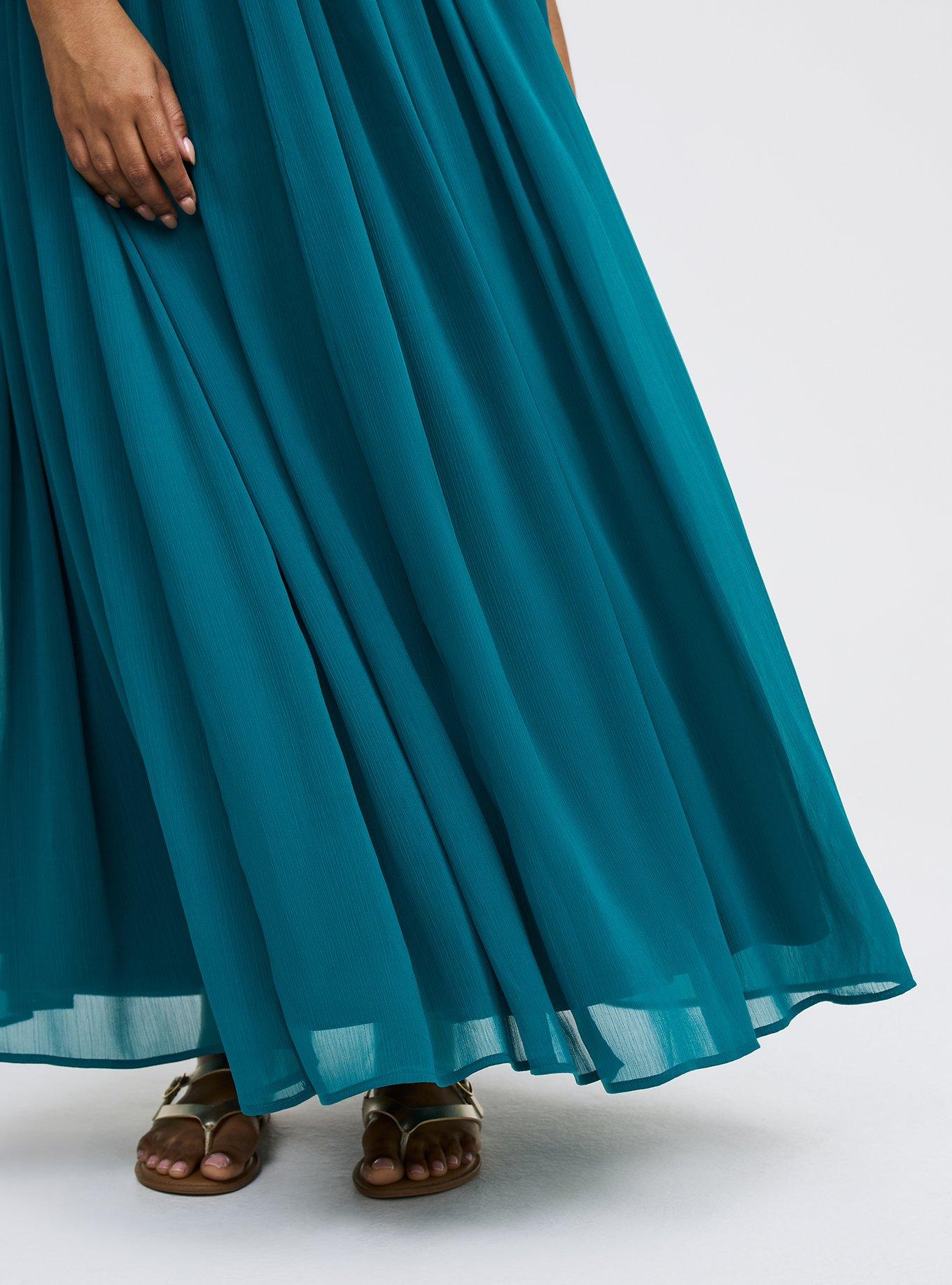 Maxi Textured Chiffon Floor Dress
