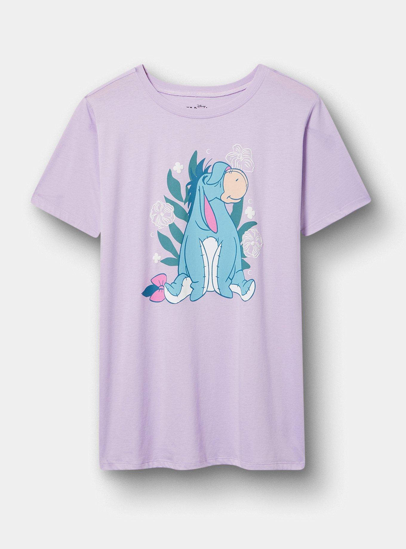 Disney Winnie the Pooh Classic Cotton Crew Tee, EEYORE ENGLISH HYACINTH, hi-res