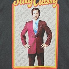 Plus Size Anchorman Classic Crew Tee, STAY CLASSY VINTAGE BLACK, swatch
