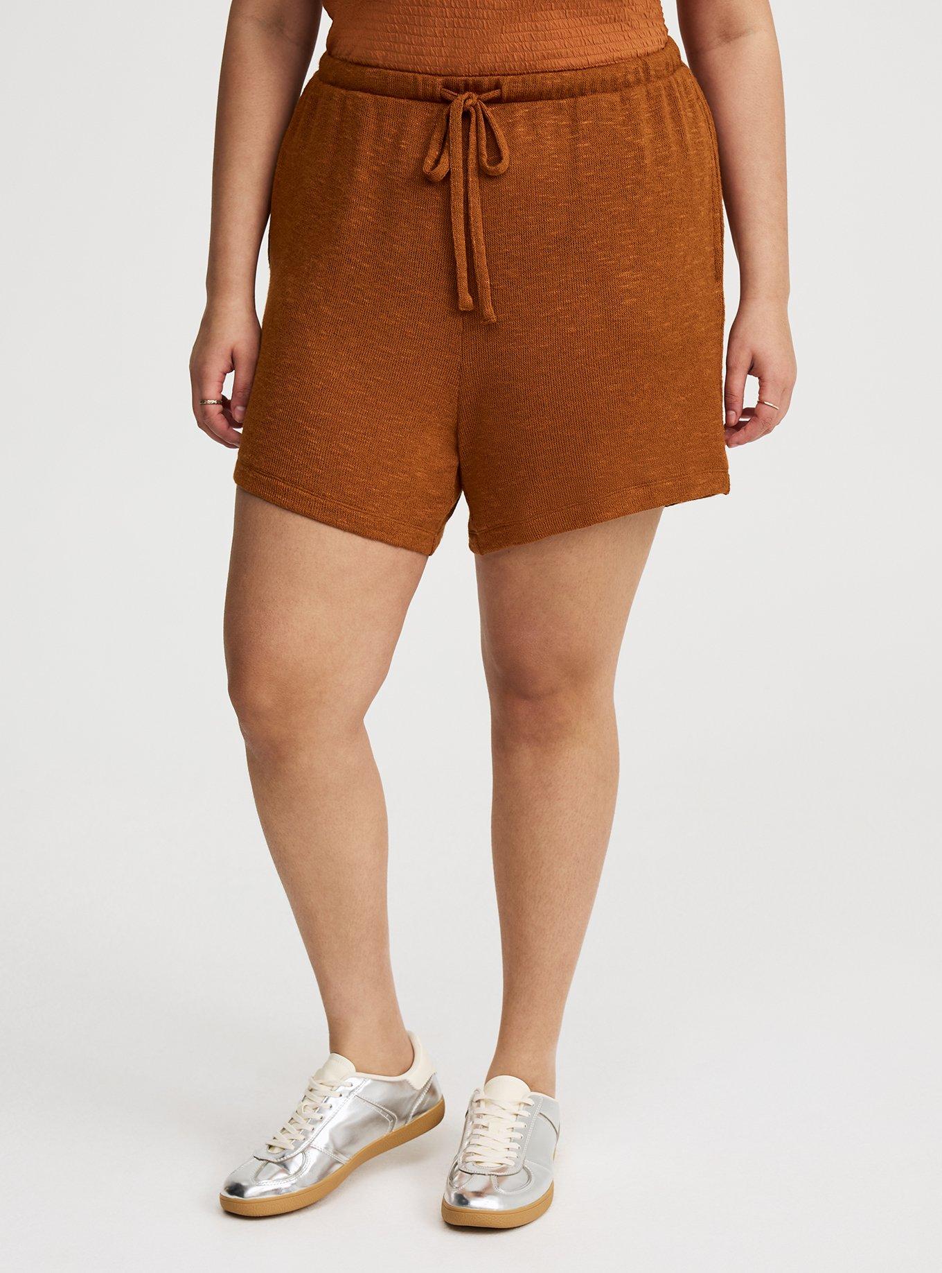 High-Rise Drawstring Knit Short