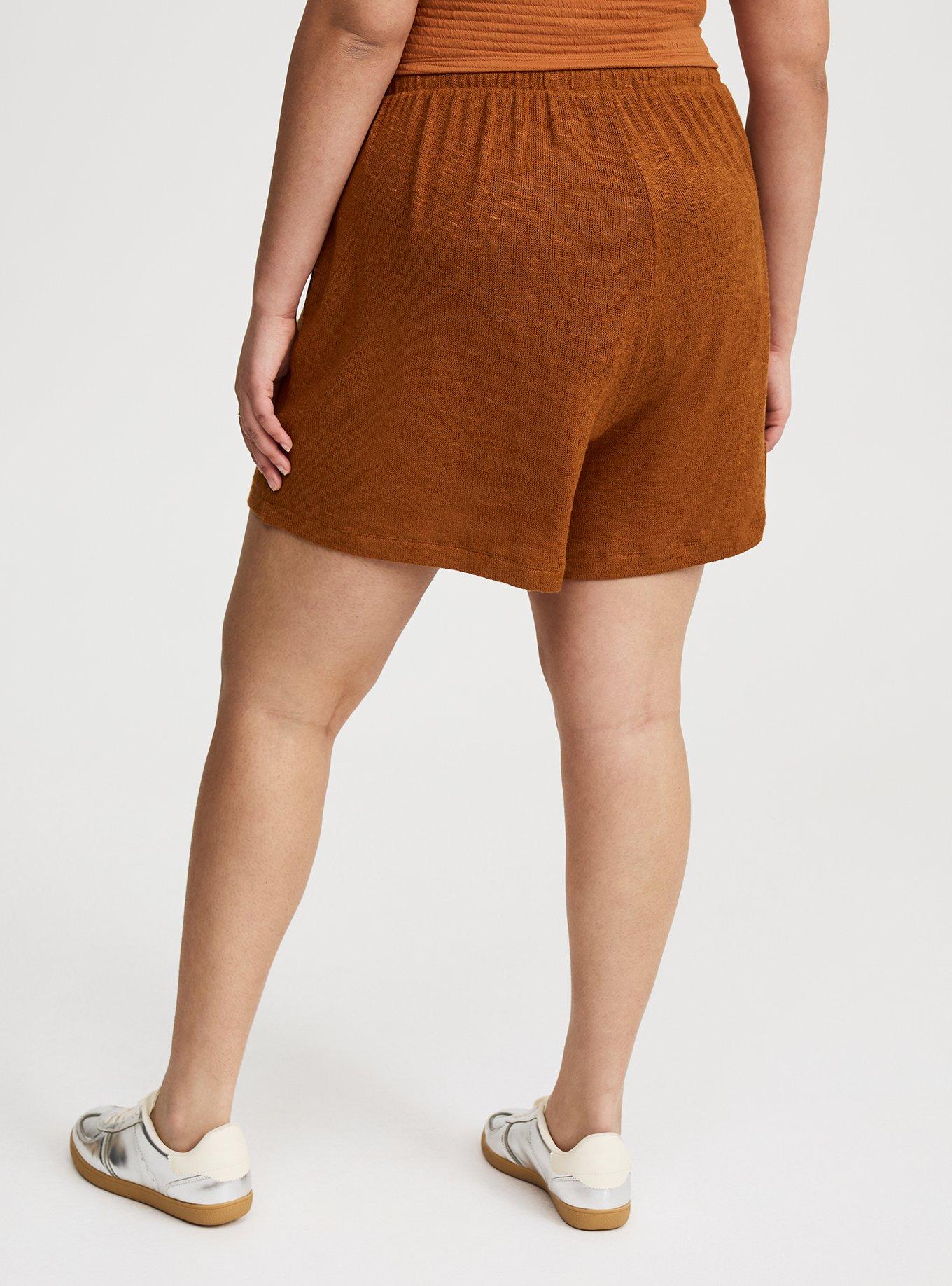 High-Rise Drawstring Knit Short