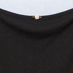 Plus Size LoveSick Double-Layer Rosette Tank, DEEP BLACK, swatch