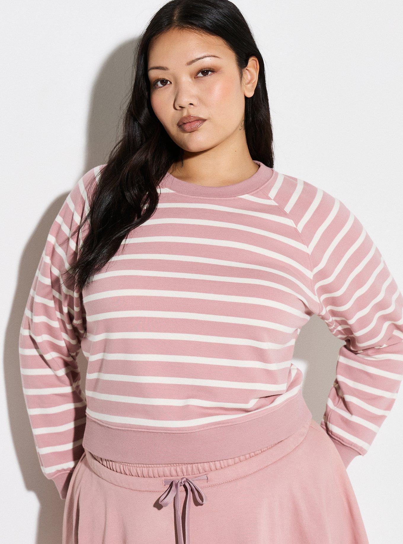 LoveSick Crew Sweatshirt, WOODROSE STRIPES, alternate