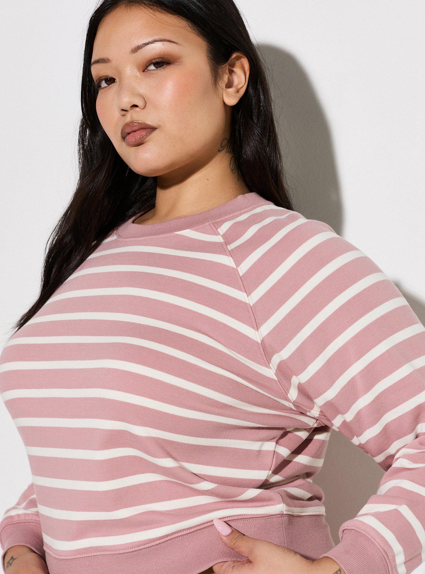 LoveSick Crew Sweatshirt, WOODROSE STRIPES, alternate