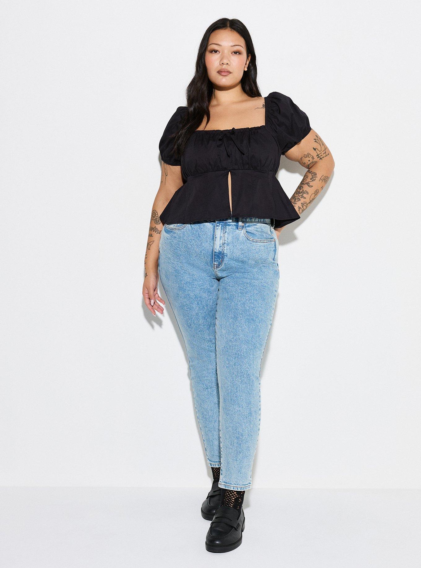 LoveSick Puff Sleeve Flyaway Top, DEEP BLACK, alternate