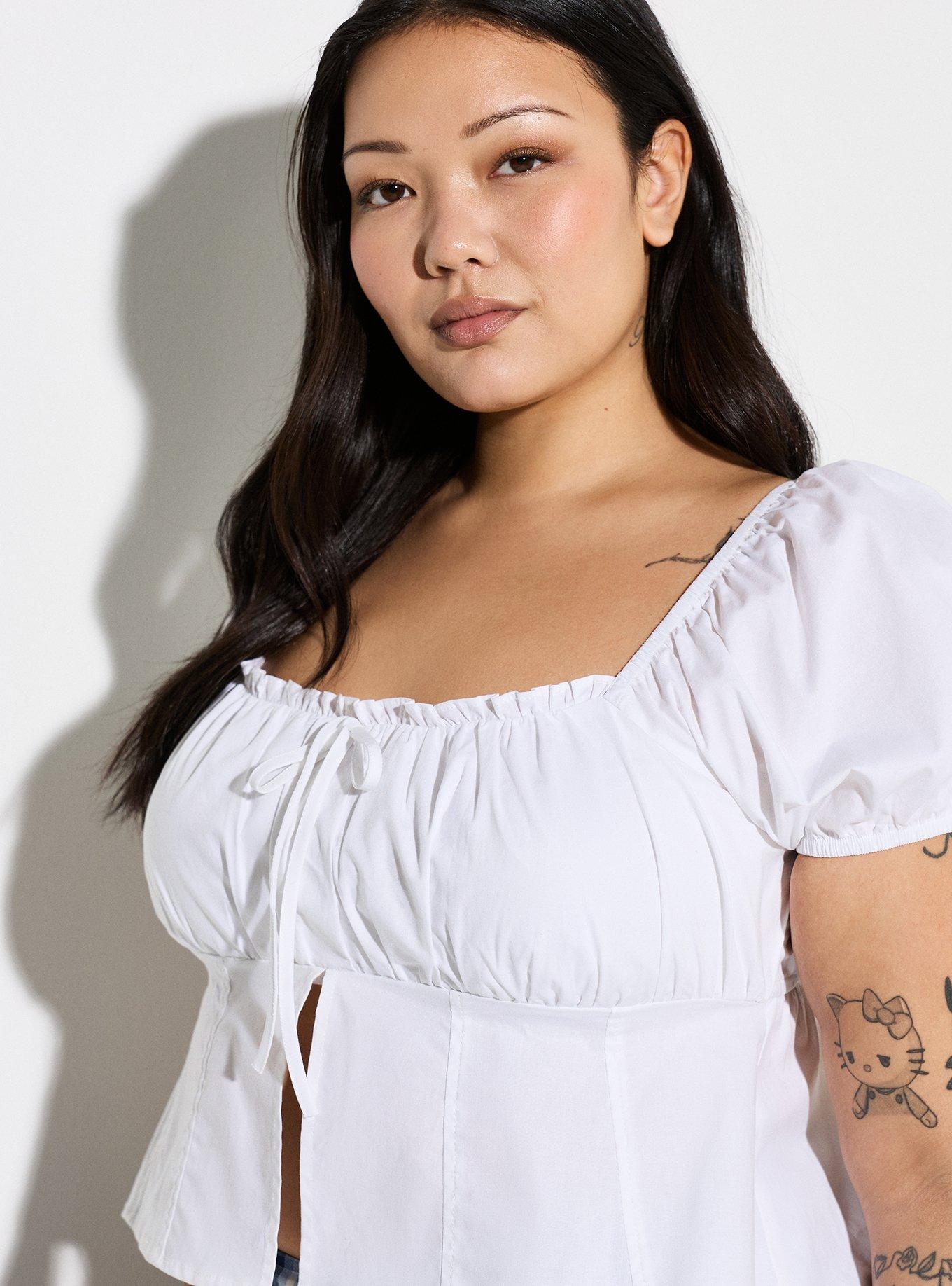 LoveSick Puff Sleeve Flyaway Top, BRIGHT WHITE, alternate