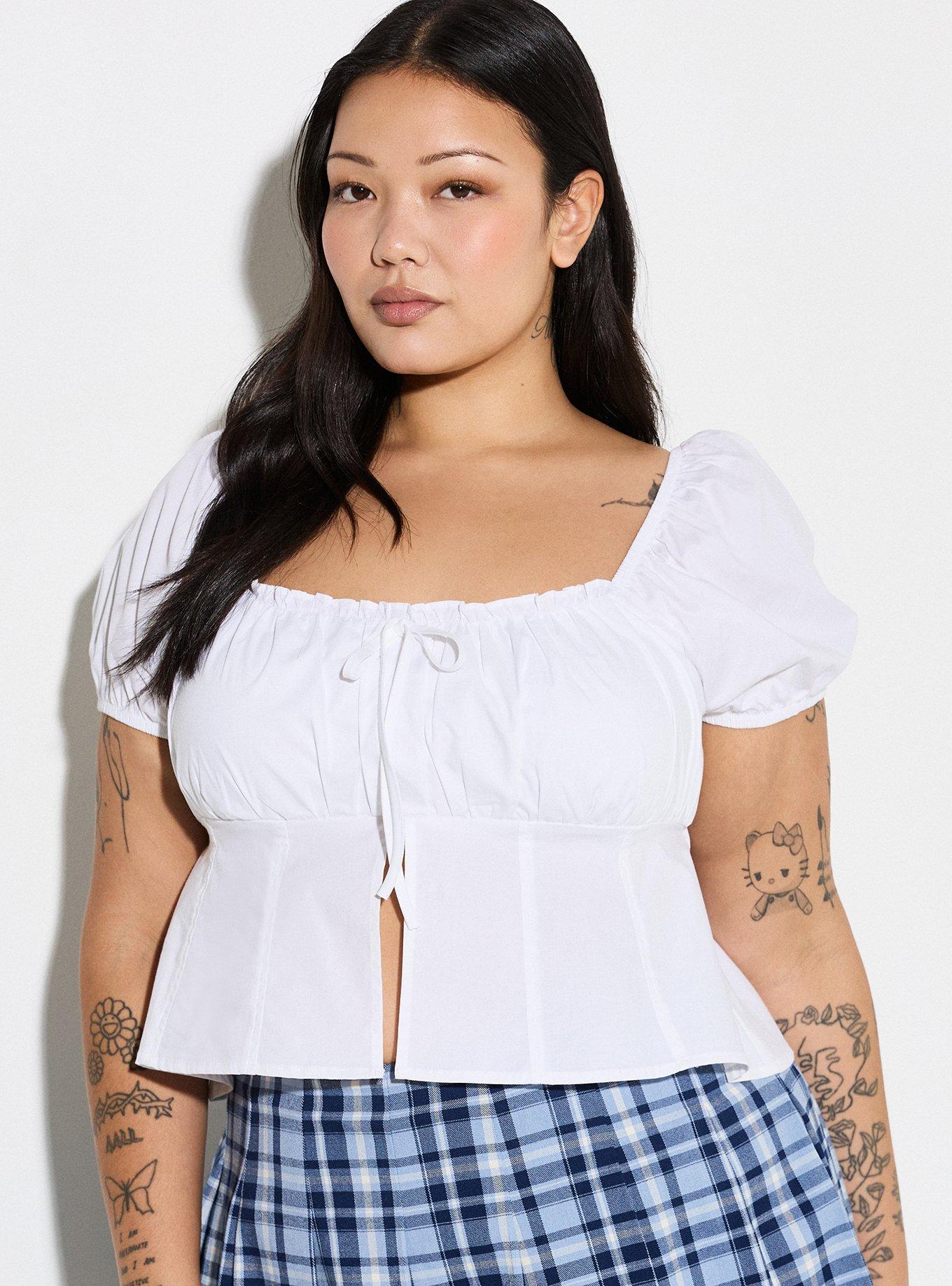 LoveSick Puff Sleeve Flyaway Top, BRIGHT WHITE, hi-res