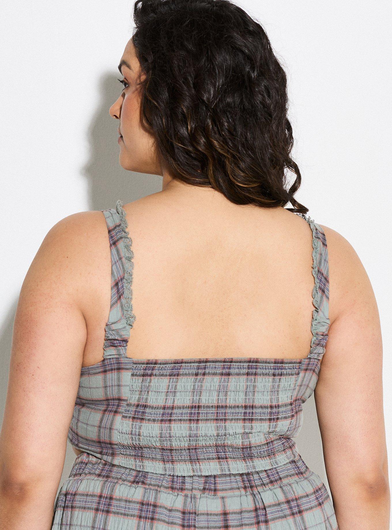 LoveSick Plaid Corset Top, GREENLEAF PLAID, alternate