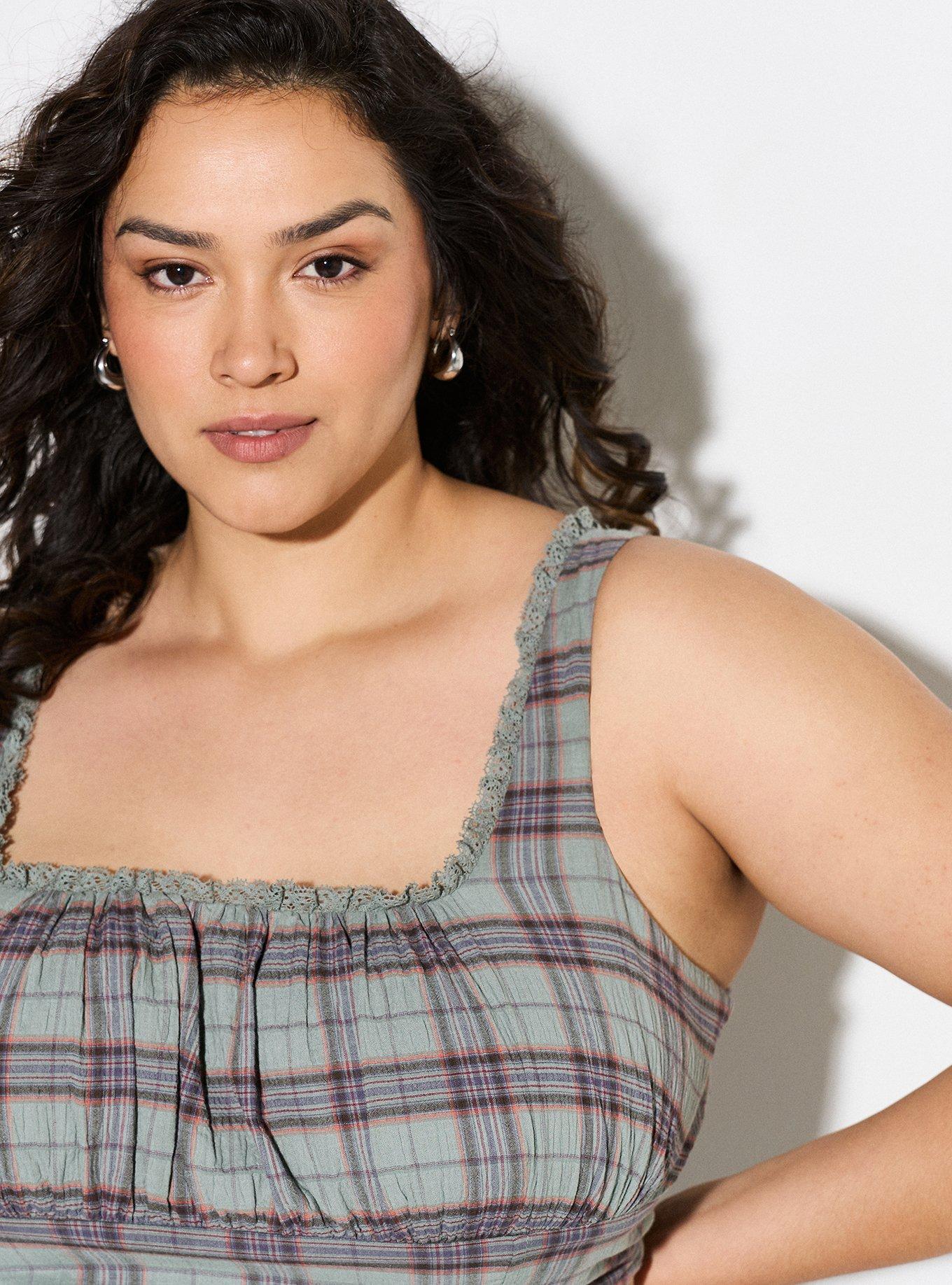 LoveSick Plaid Corset Top, GREENLEAF PLAID, alternate