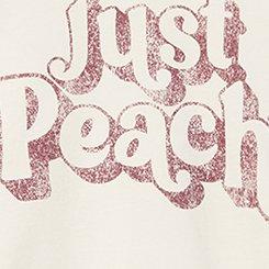 LoveSick French Terry Crew Sweatshirt, JUST PEACHY ANTIQUE WHITE, swatch