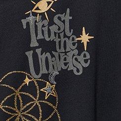 Trust The Universe Oversized Tee, DEEP BLACK, swatch