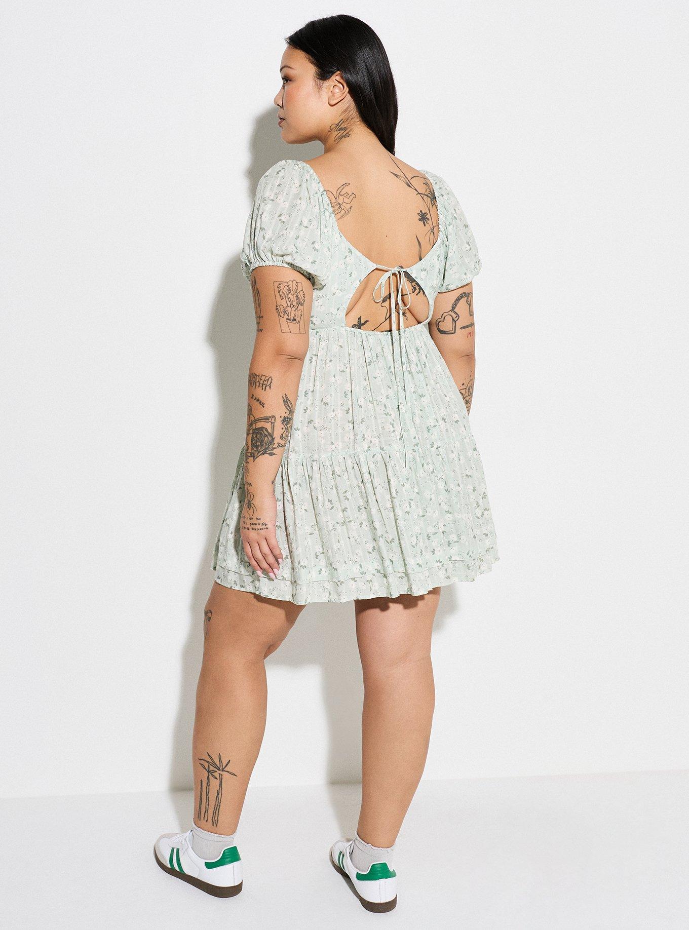 LoveSick Tiered Mini Dress, DAISY SWIRL ROSETTE, alternate