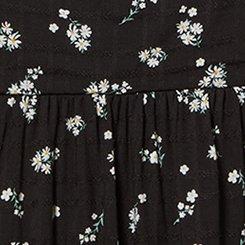 LoveSick Open-Back Dress, DAISY CLUSTERS DEEP BLACK, swatch