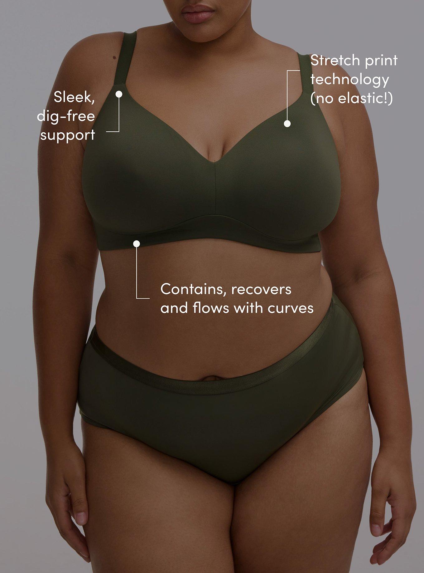 Invisible Support Wire-Free Bra, DEEP DEPTHS, alternate