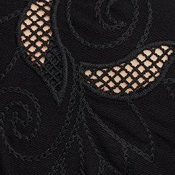 Washed Twill Embroidered Jacket, DEEP BLACK, swatch