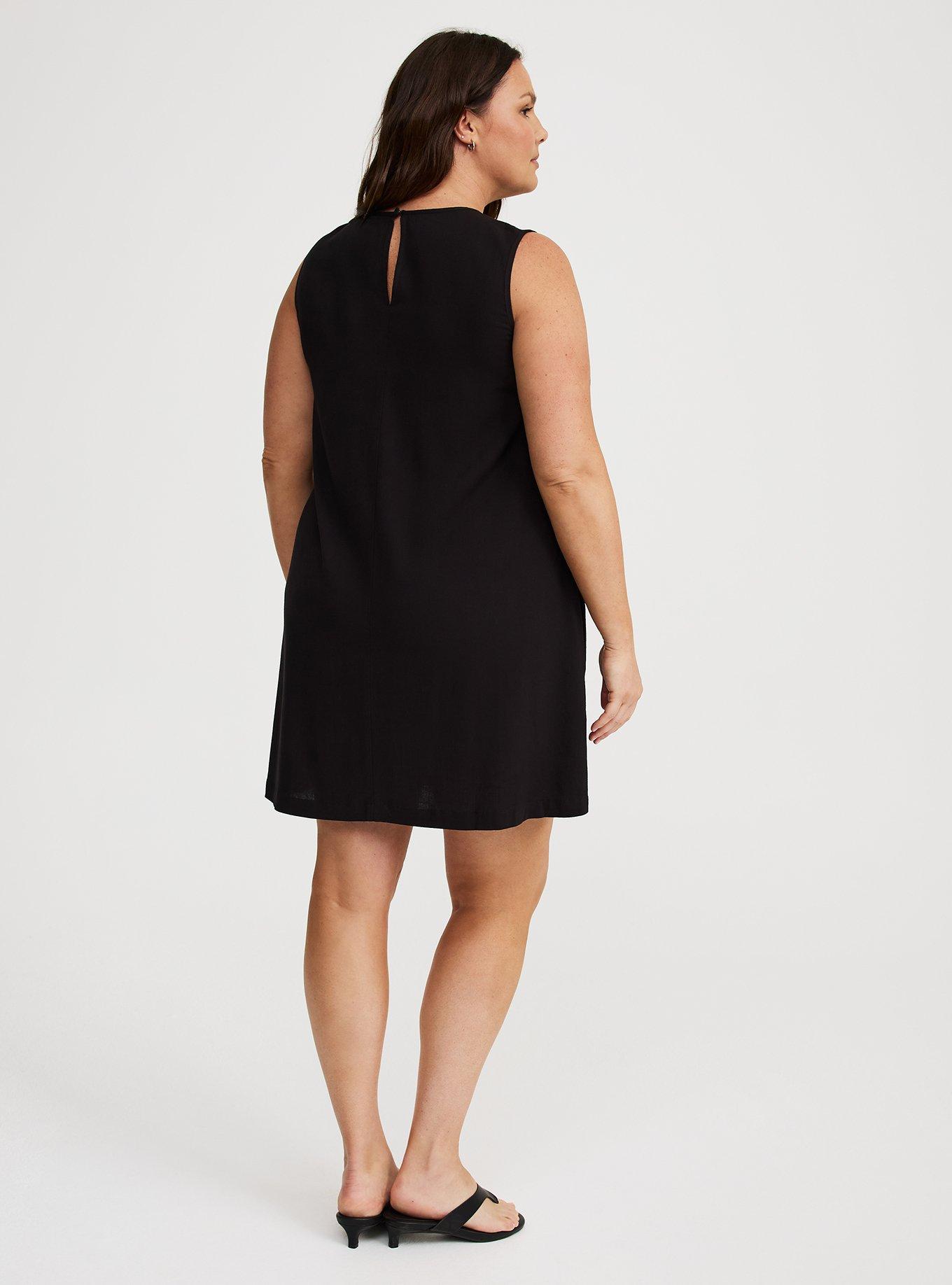 mini linen black dress Julianna Linen Mini Dress