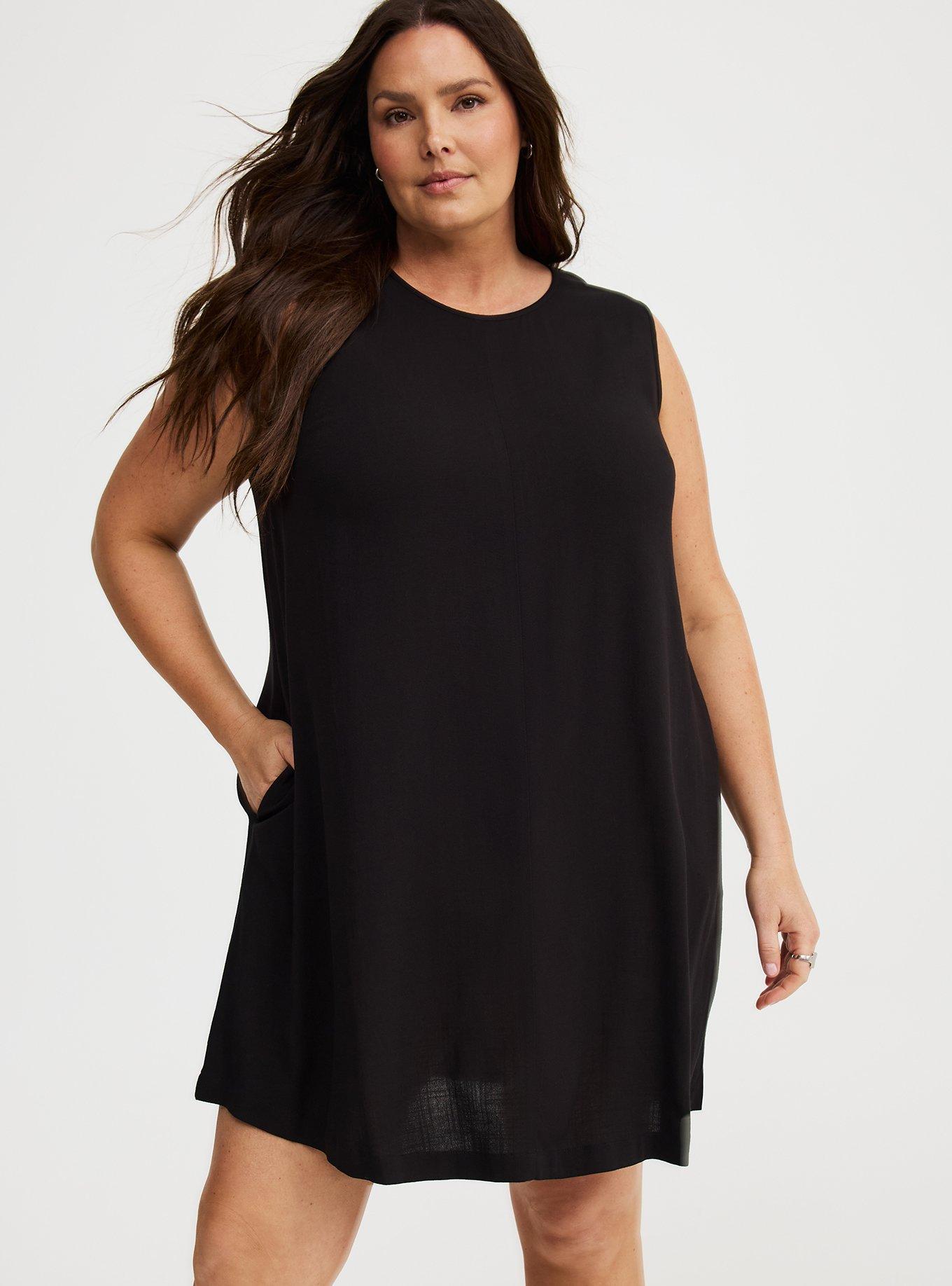black shift dress plus size Manhattan A-Line Shift Dress