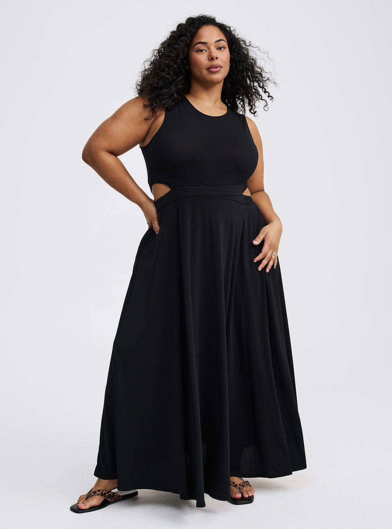 Cut-Out Waist Maxi Dress