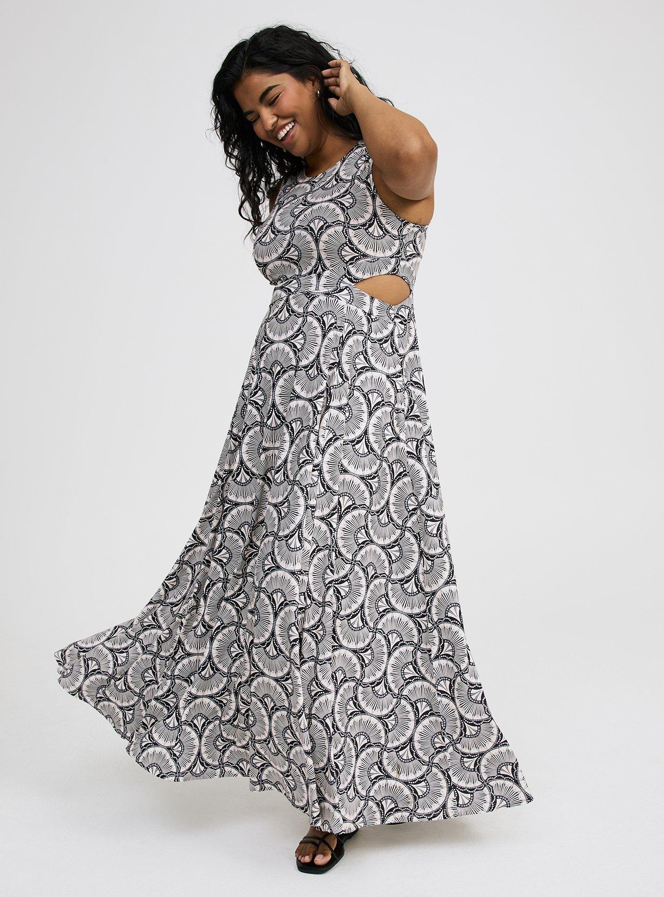 Cut-Out Waist Maxi Dress