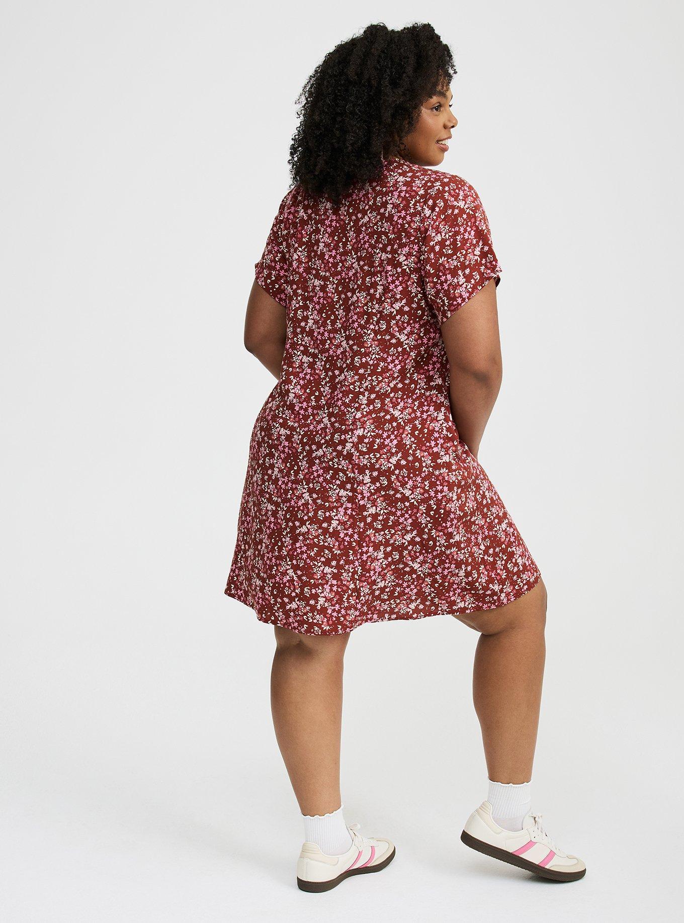 Mini Cap-Sleeve Trapeze Dress