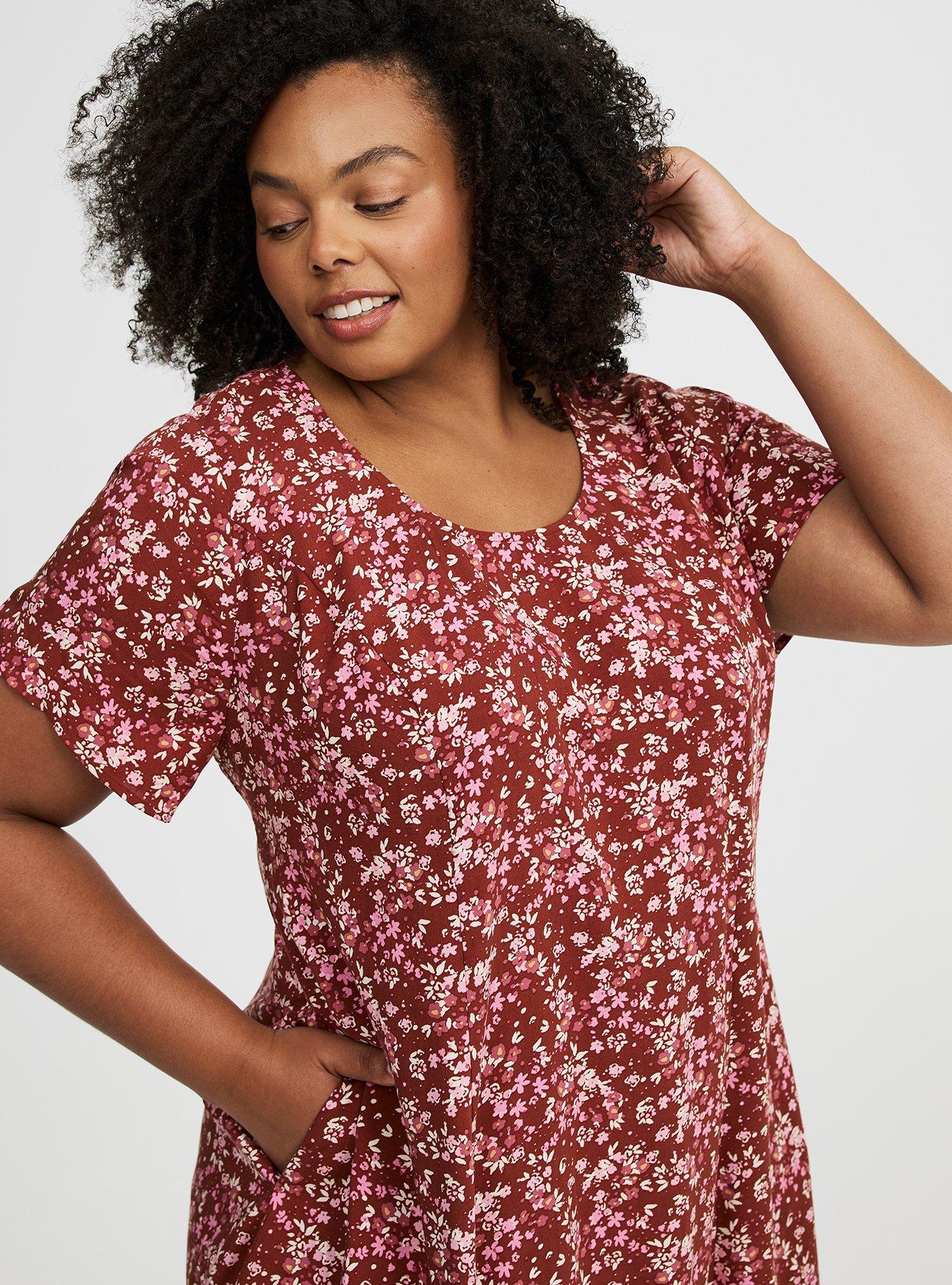 Mini Cap-Sleeve Trapeze Dress