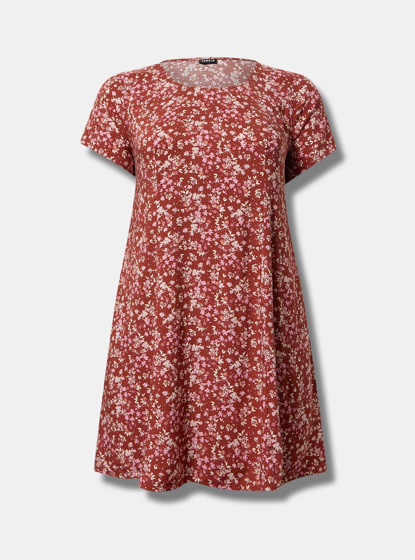 Mini Cap-Sleeve Trapeze Dress