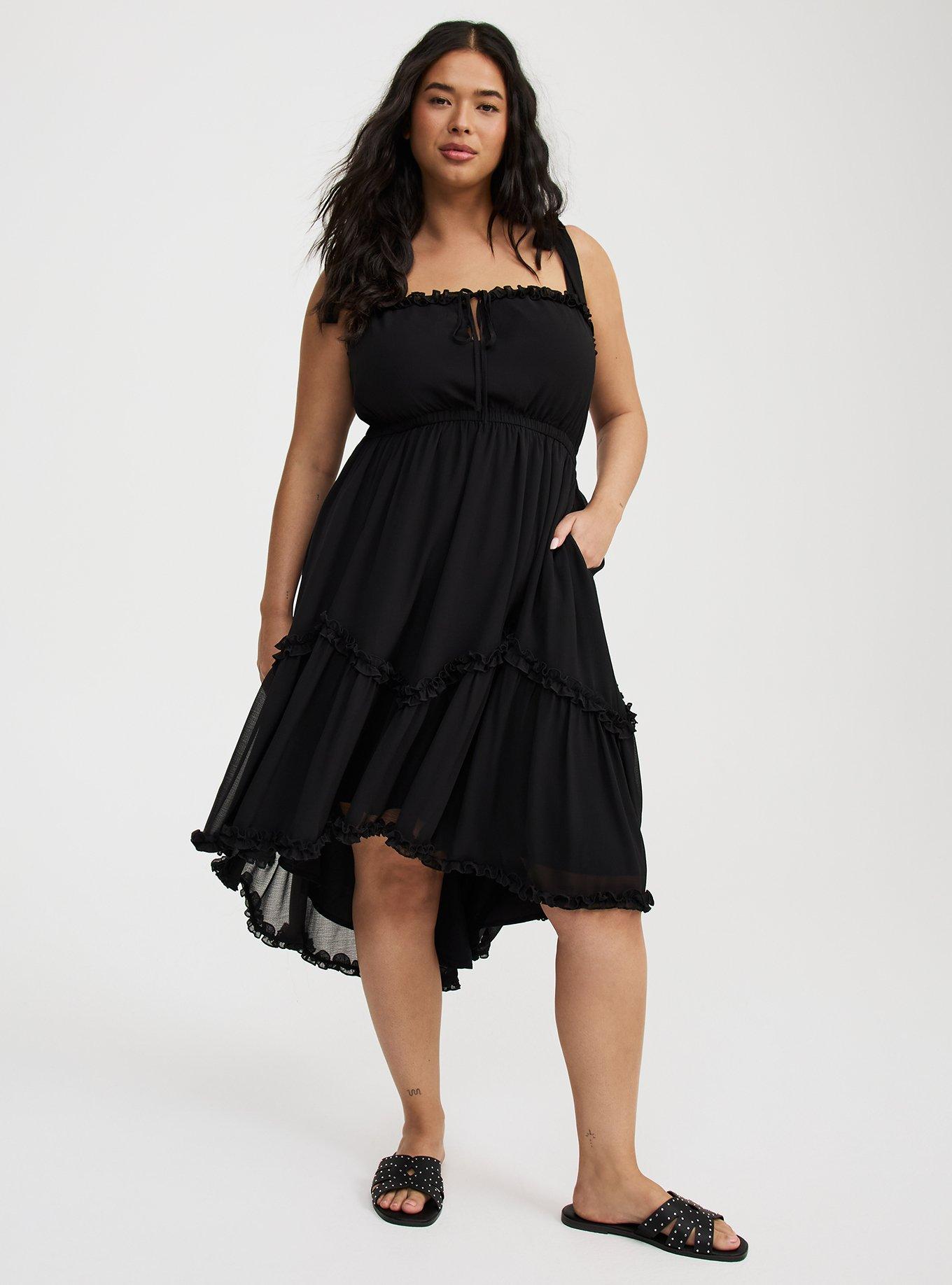 High-Low Tie-Detail Dress