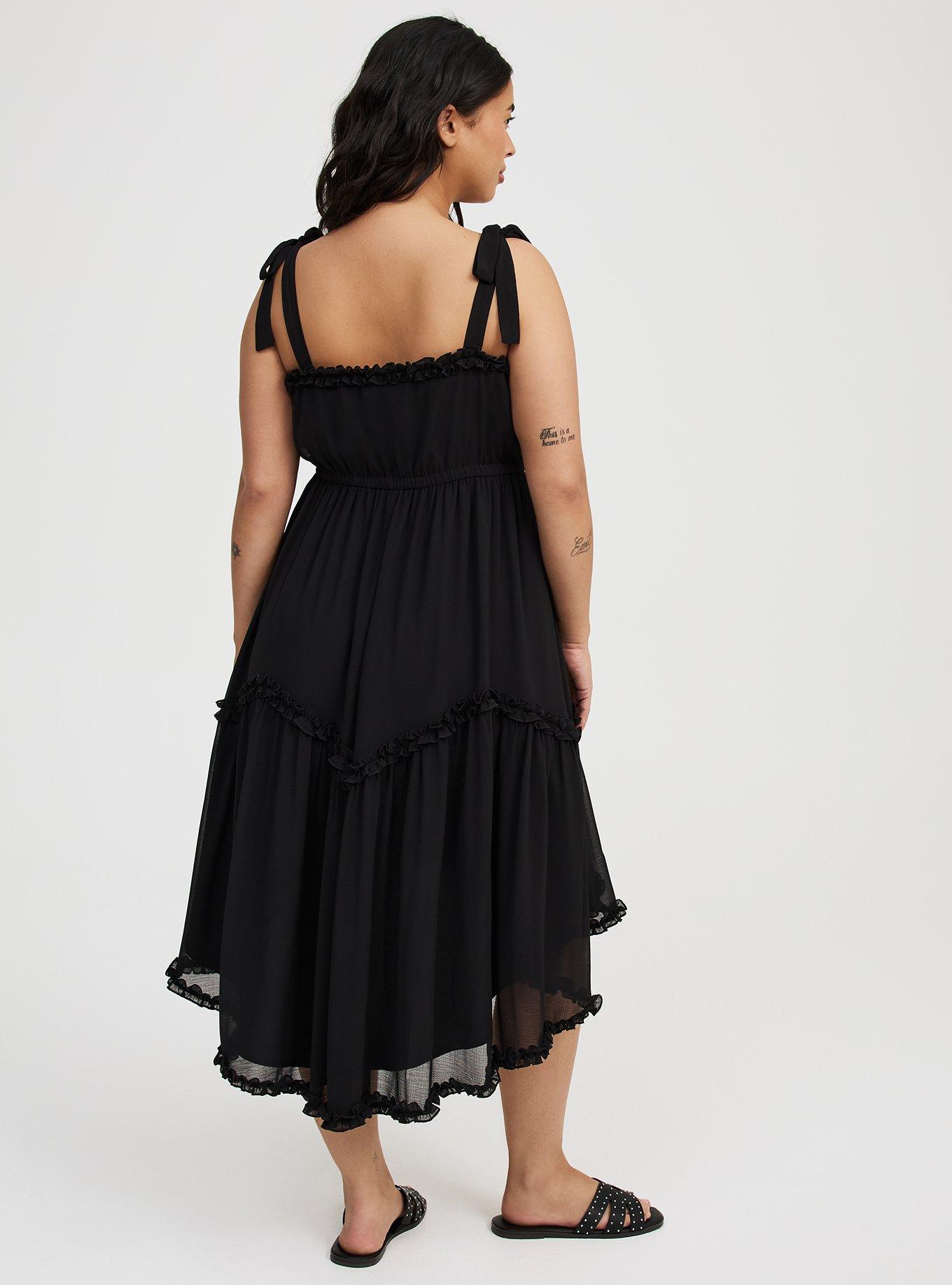 High-Low Tie-Detail Dress