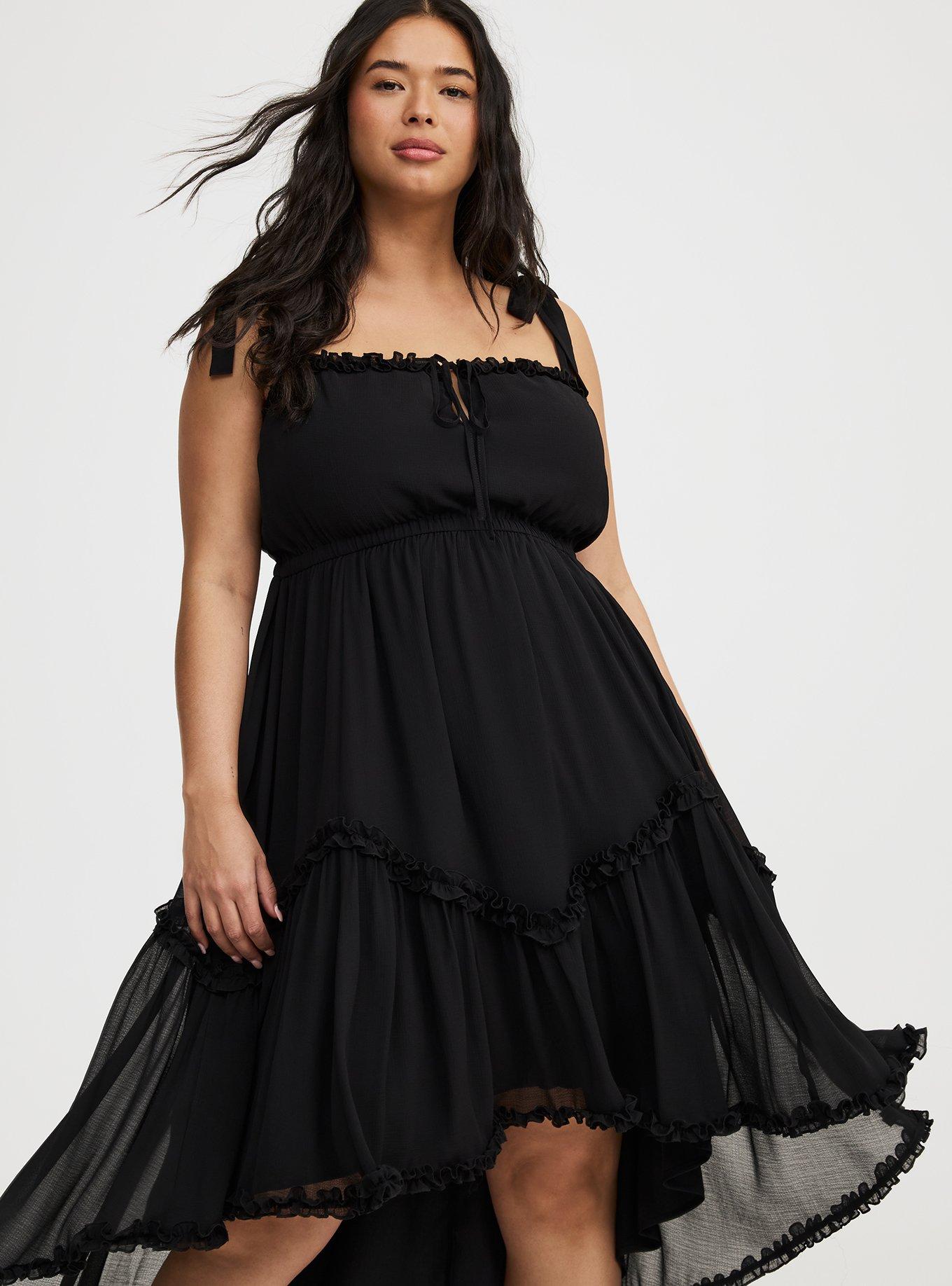 High-Low Tie-Detail Dress