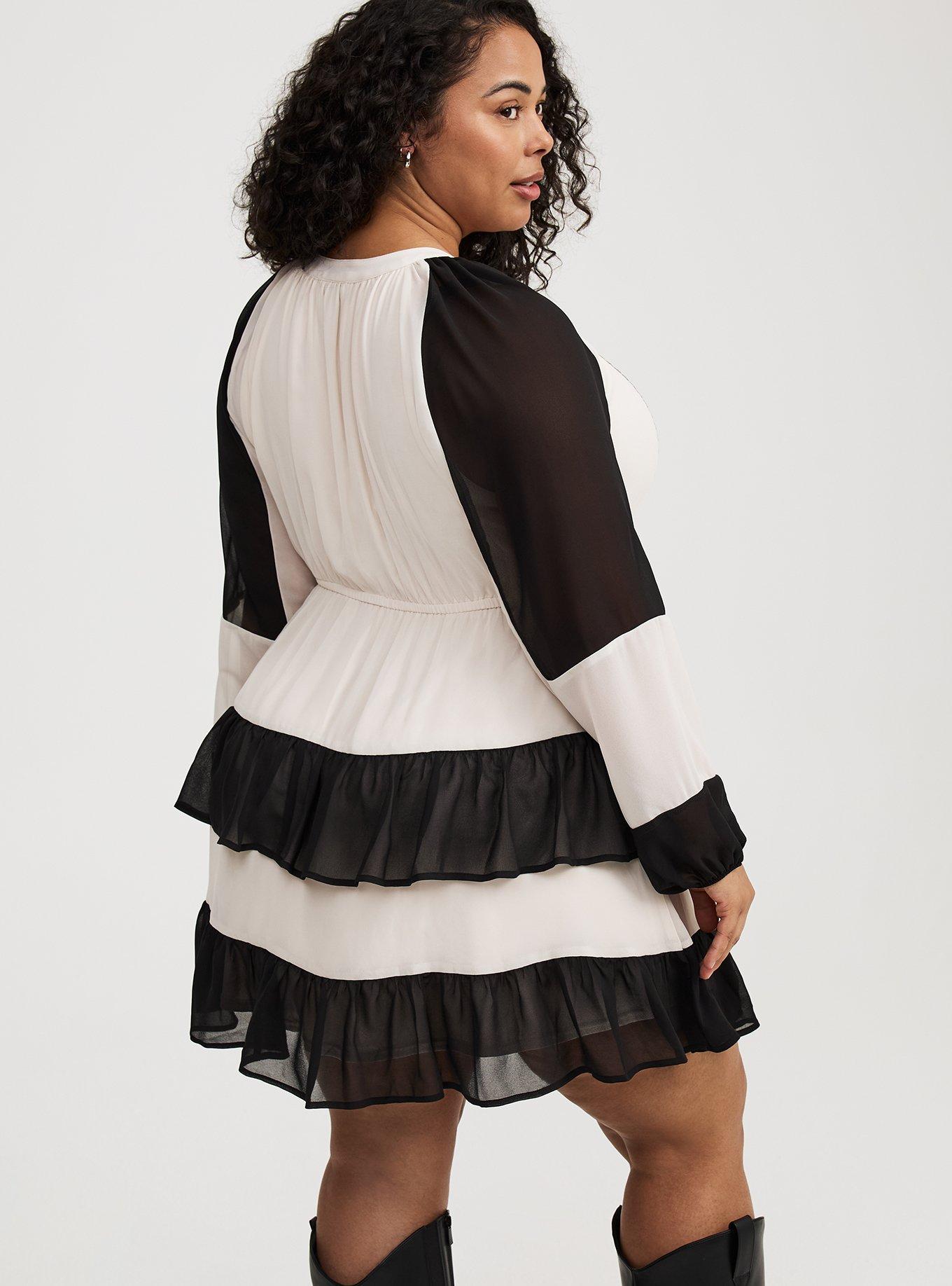 Mini Chiffon Double-Tiered Dress