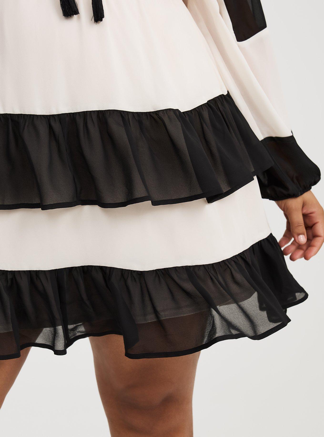 Mini Chiffon Double-Tiered Dress