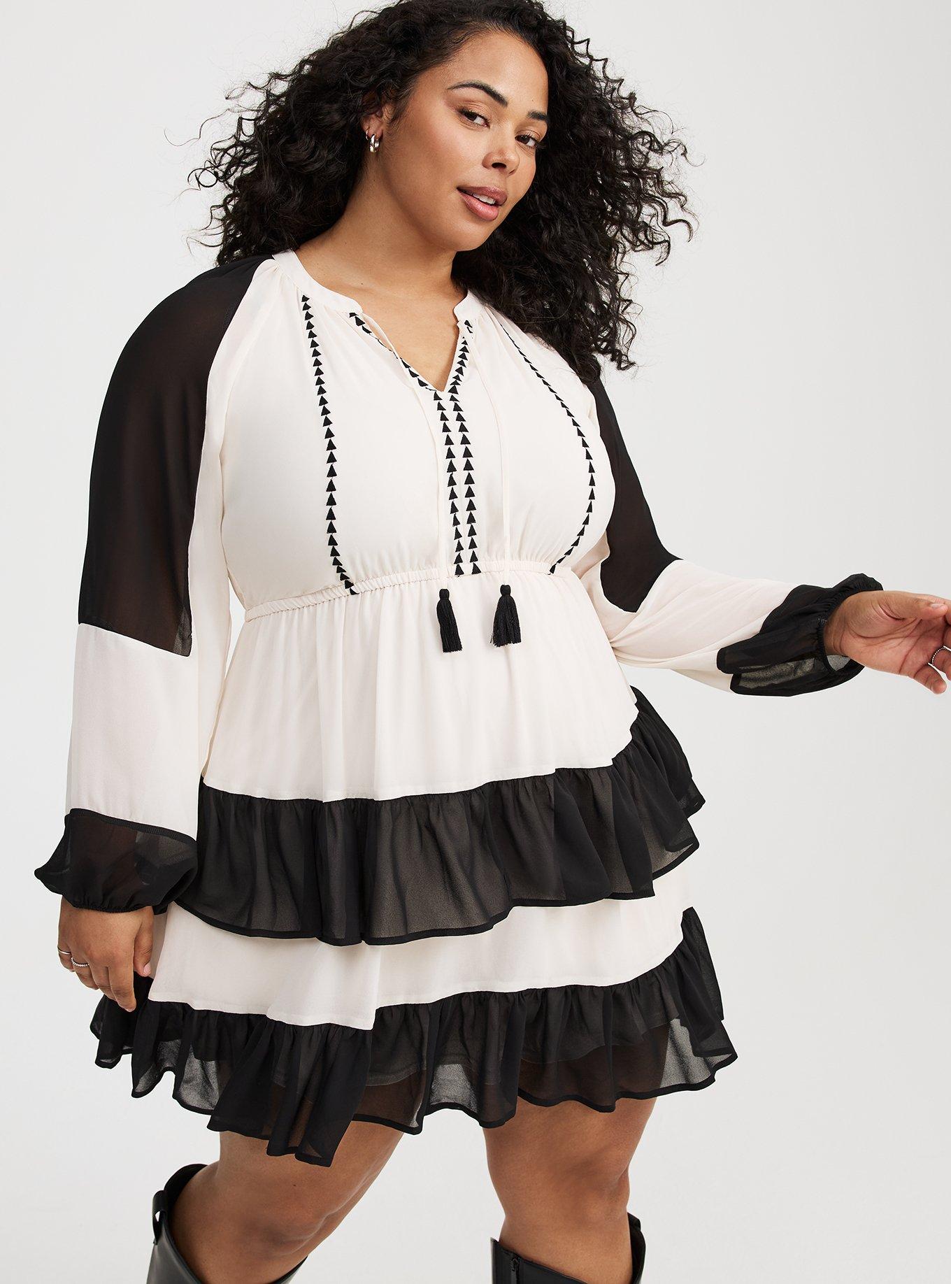 Mini Chiffon Double-Tiered Dress