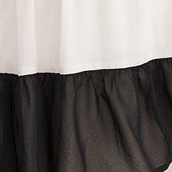 Mini Chiffon Double-Tiered Dress, DEEP BLACK AND DEW, swatch