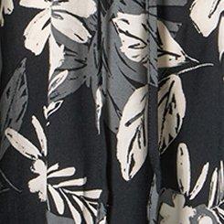 Surplice Flutter-Sleeve Mini Dress, PAINTED TROPICAL BLACK, swatch