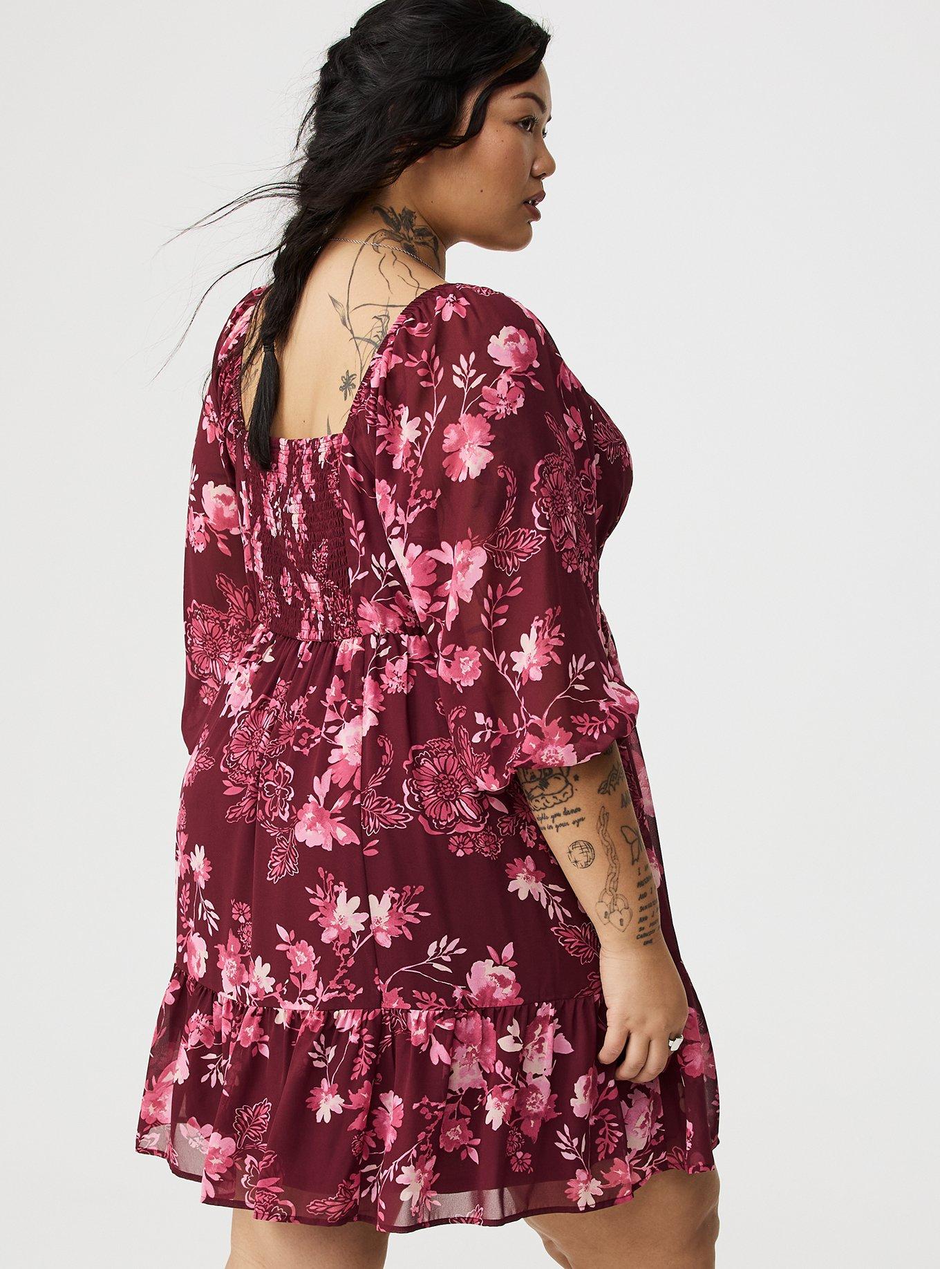 Mini Shirred-Bodice A-Line Dress