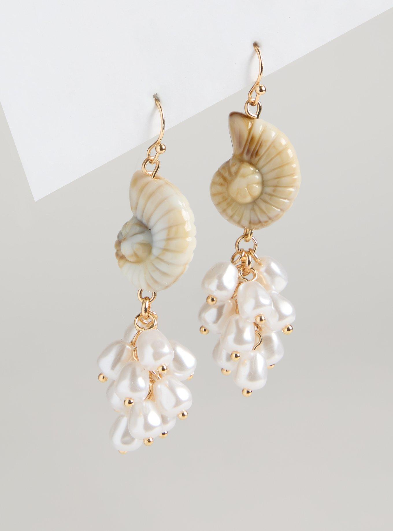 Shell Pearl Statement Earring