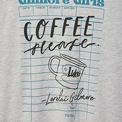 Gilmore Girls Classic Cotton Crew Tee, COFFEE PLEASE LT HEATHER GREY, swatch