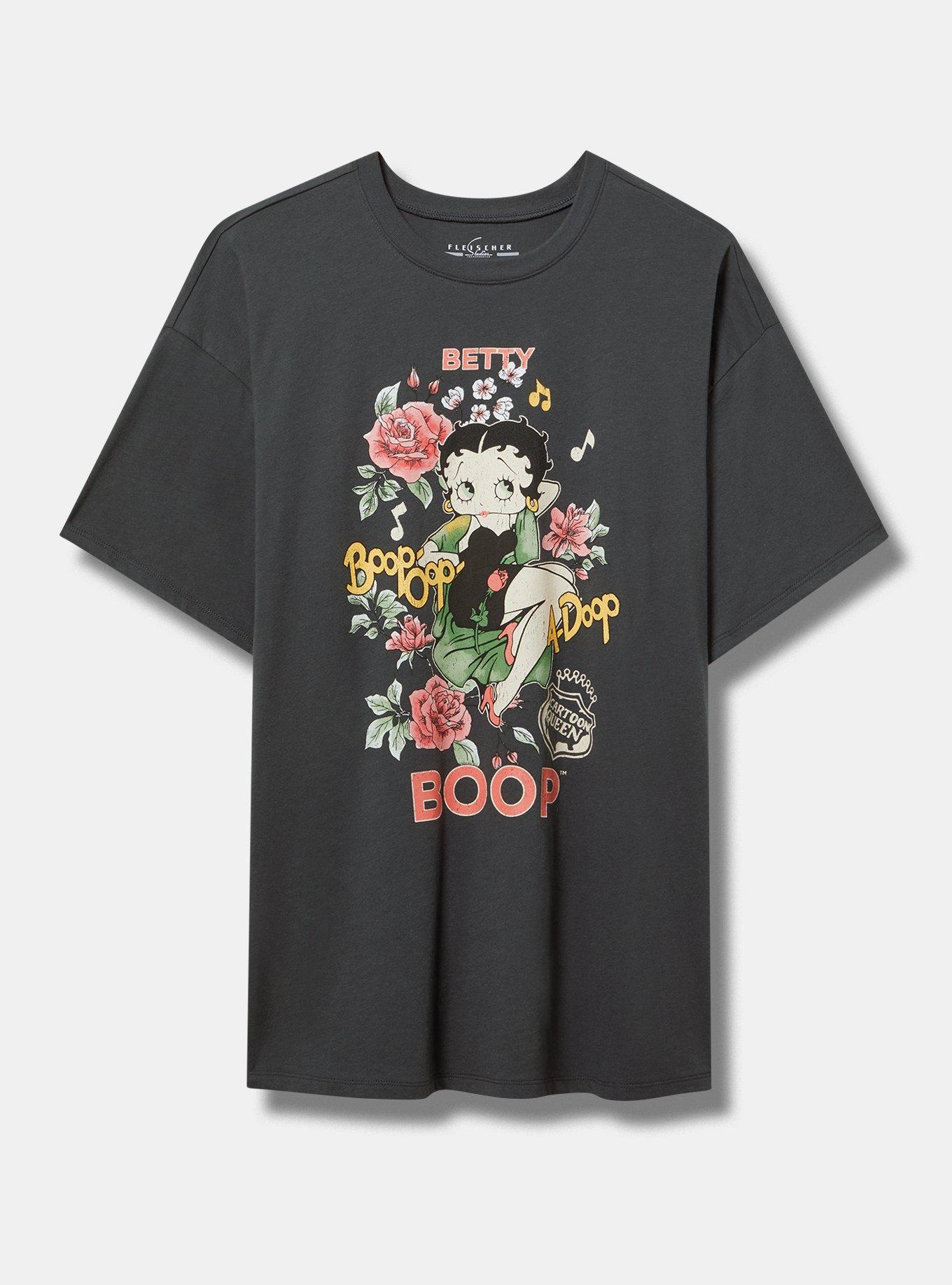 Betty Boop Oversized Cotton Crew Tunic Tee