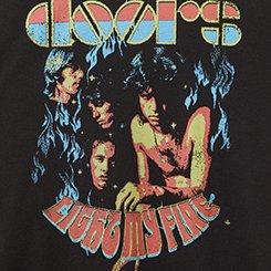 The Doors Oversized Cotton Crew Tunic Tee, FIRE THE DOORS DEEP BLACK, swatch