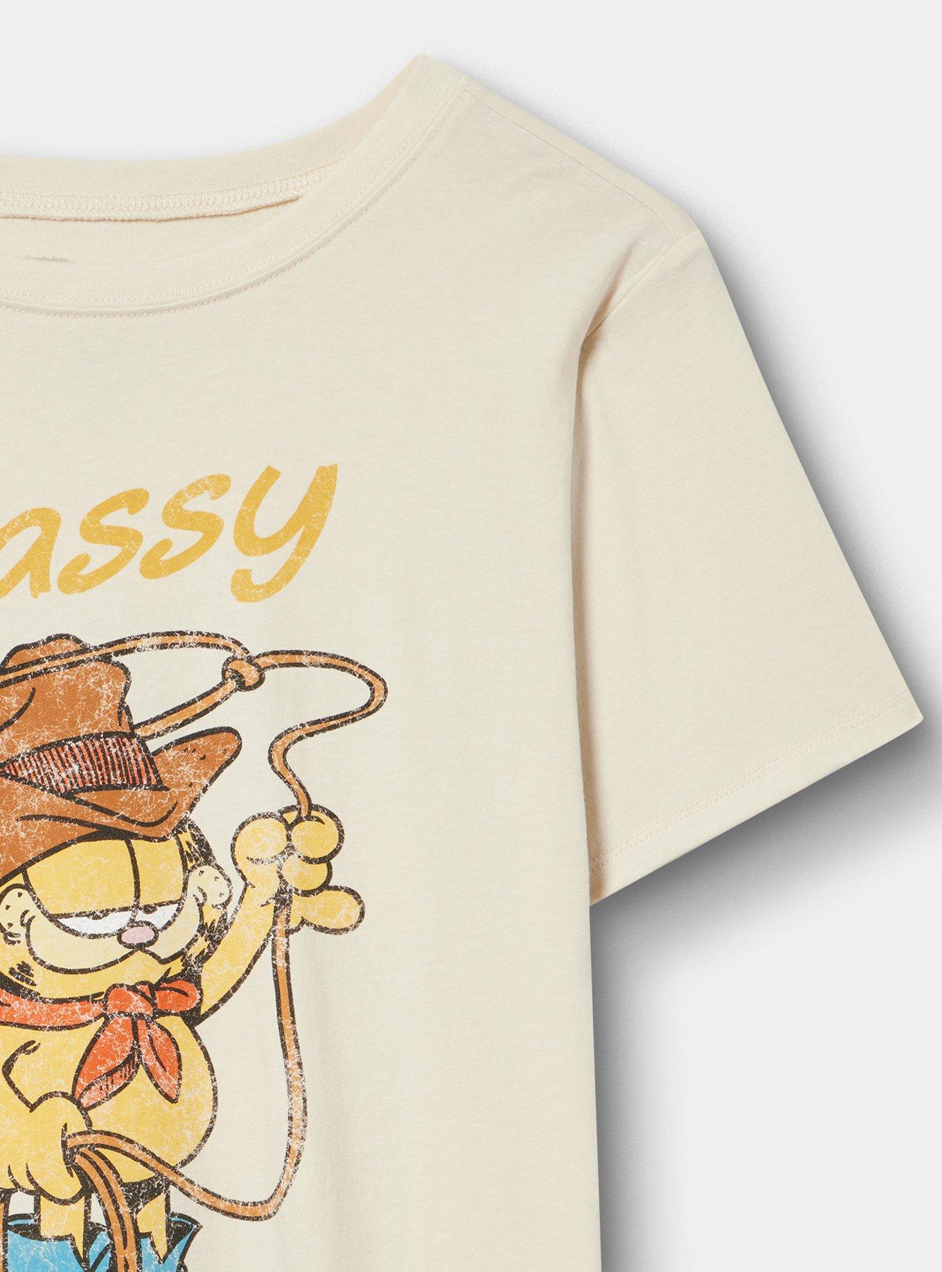 Garfield Classic Cotton Crew Tee, SASSY GARFIELD DESERT SANDSTONE, alternate