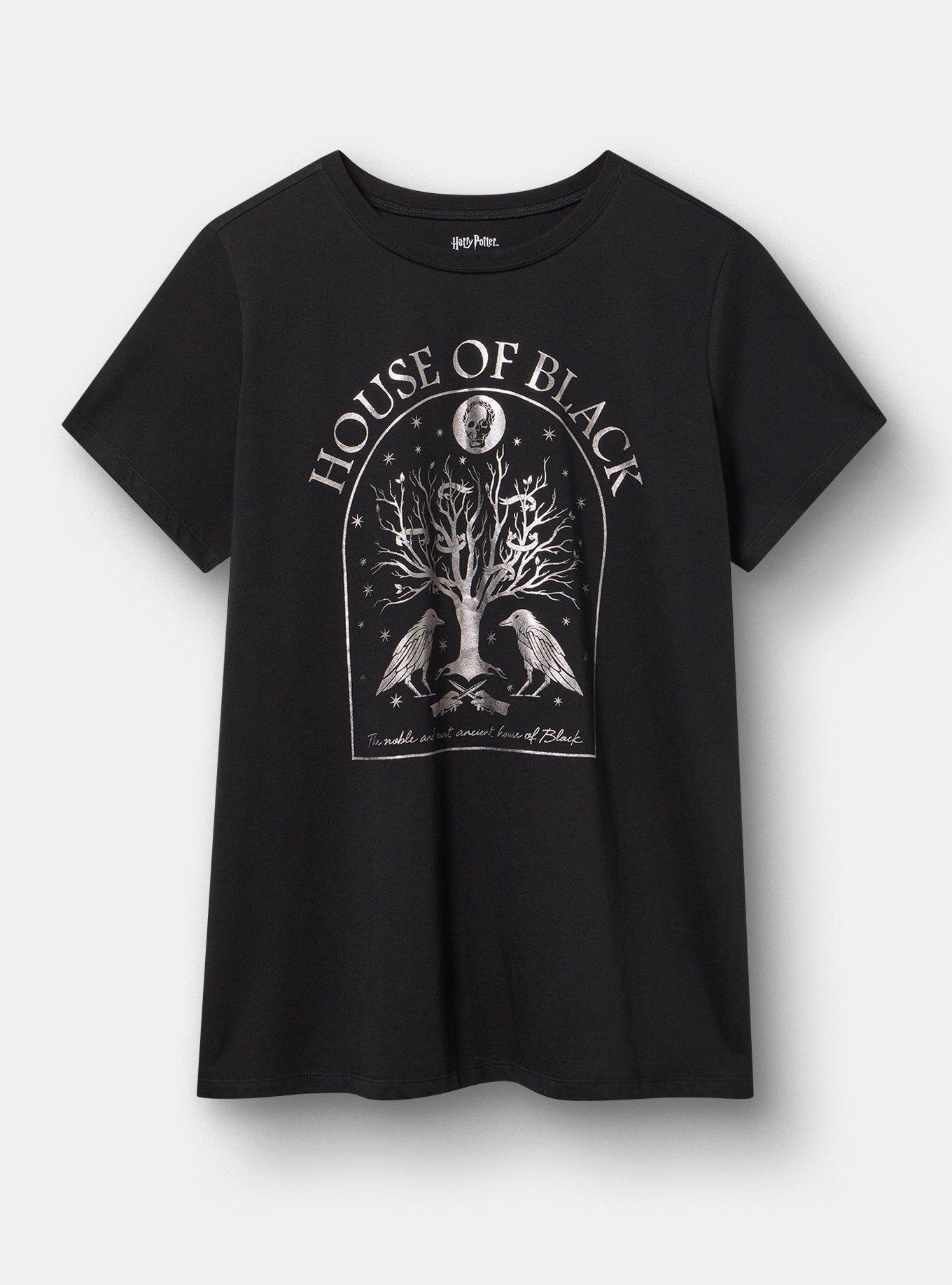 Plus Size Harry Potter Classic Cotton Tee, HOUSE OF BLACK DEEP BLACK, hi-res