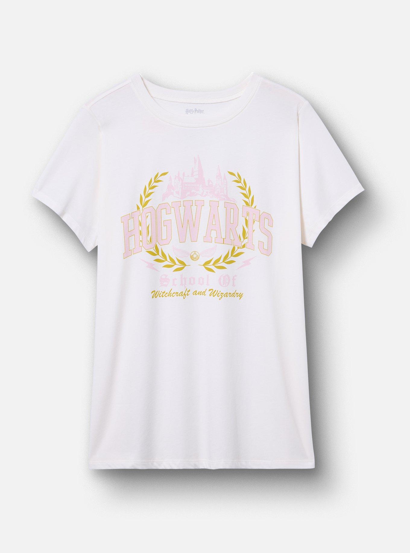 Harry Potter Classic Cotton Crew Tee, HOGWARTS SCHOOL WHISPER WHITE, hi-res