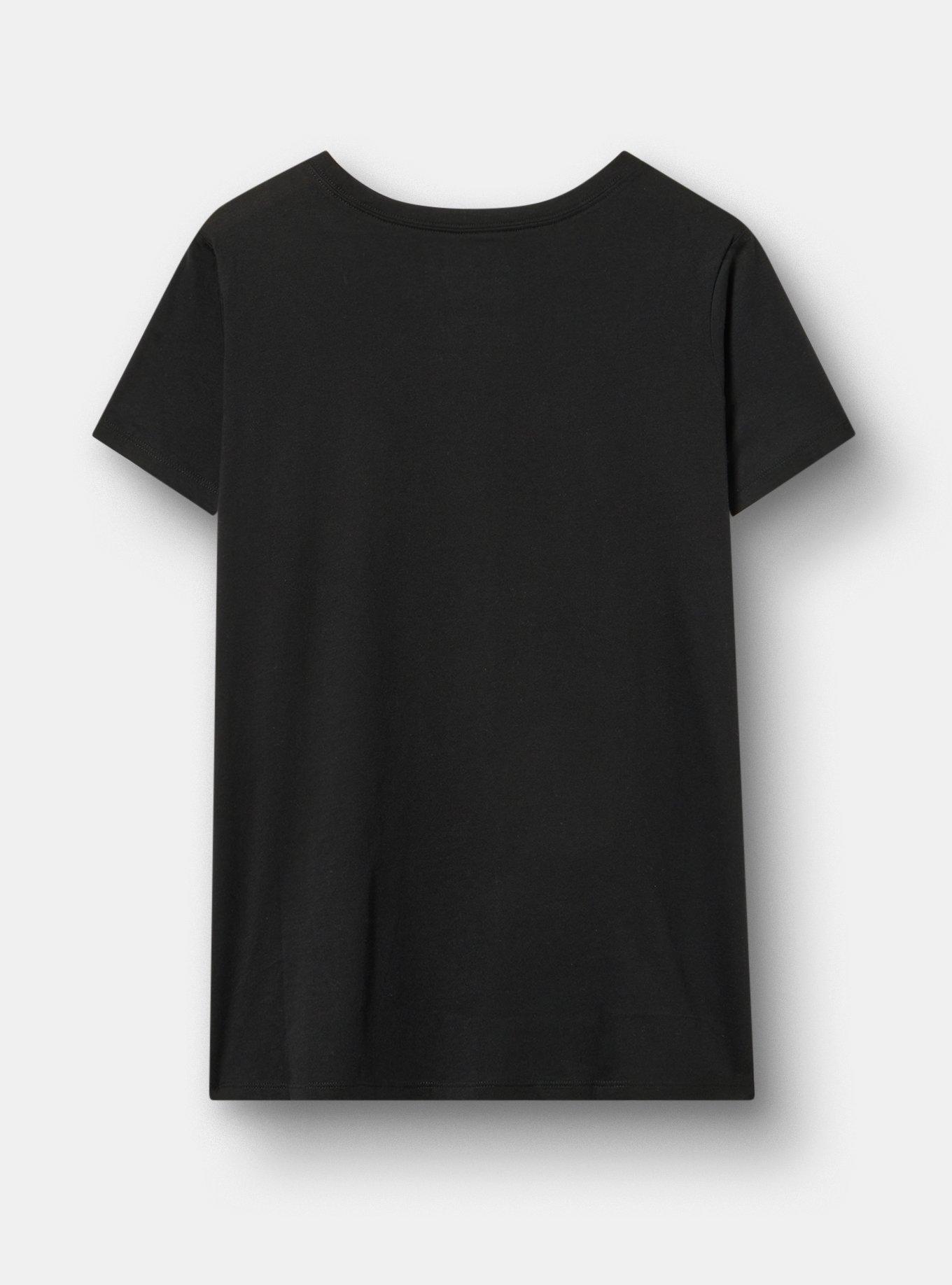 Strawberry Shortcake Classic Cotton Crew Tee, I LOVE CATS DEEP BLACK, alternate