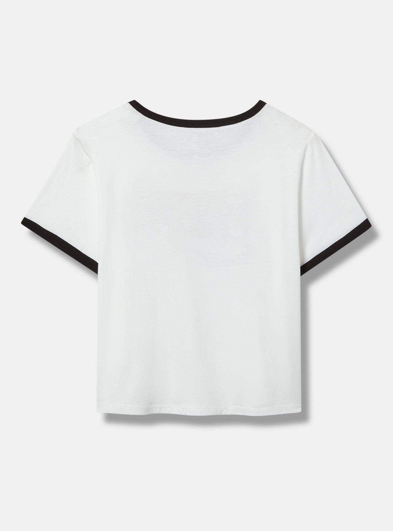 Cherry Coke Cotton Cropped Ringer Tee