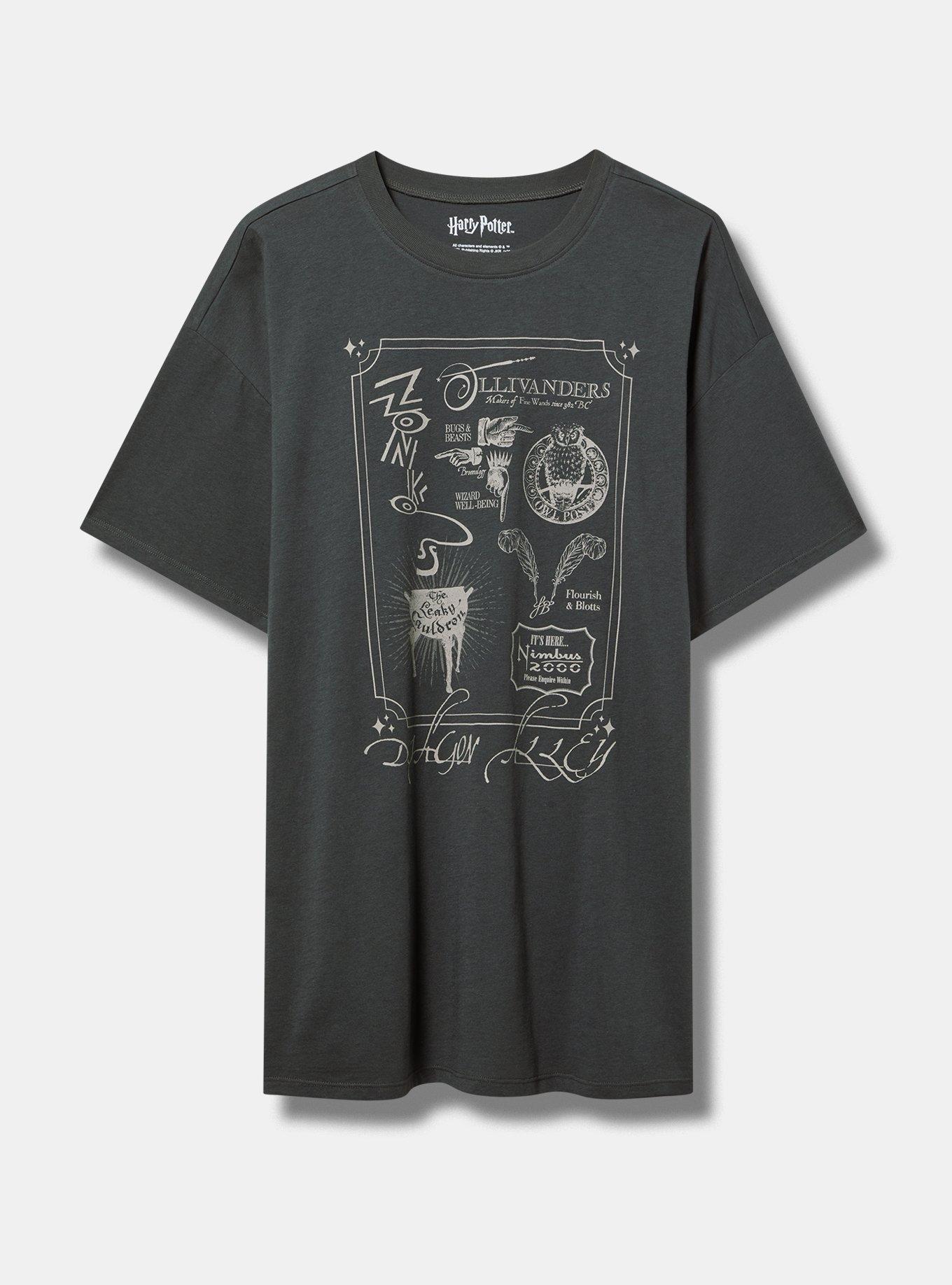 Harry Potter Oversized Cotton Crew Tunic Tee