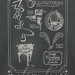 Harry Potter Oversized Cotton Crew Tunic Tee, HARRY POTTER VINTAGE BLACK, swatch