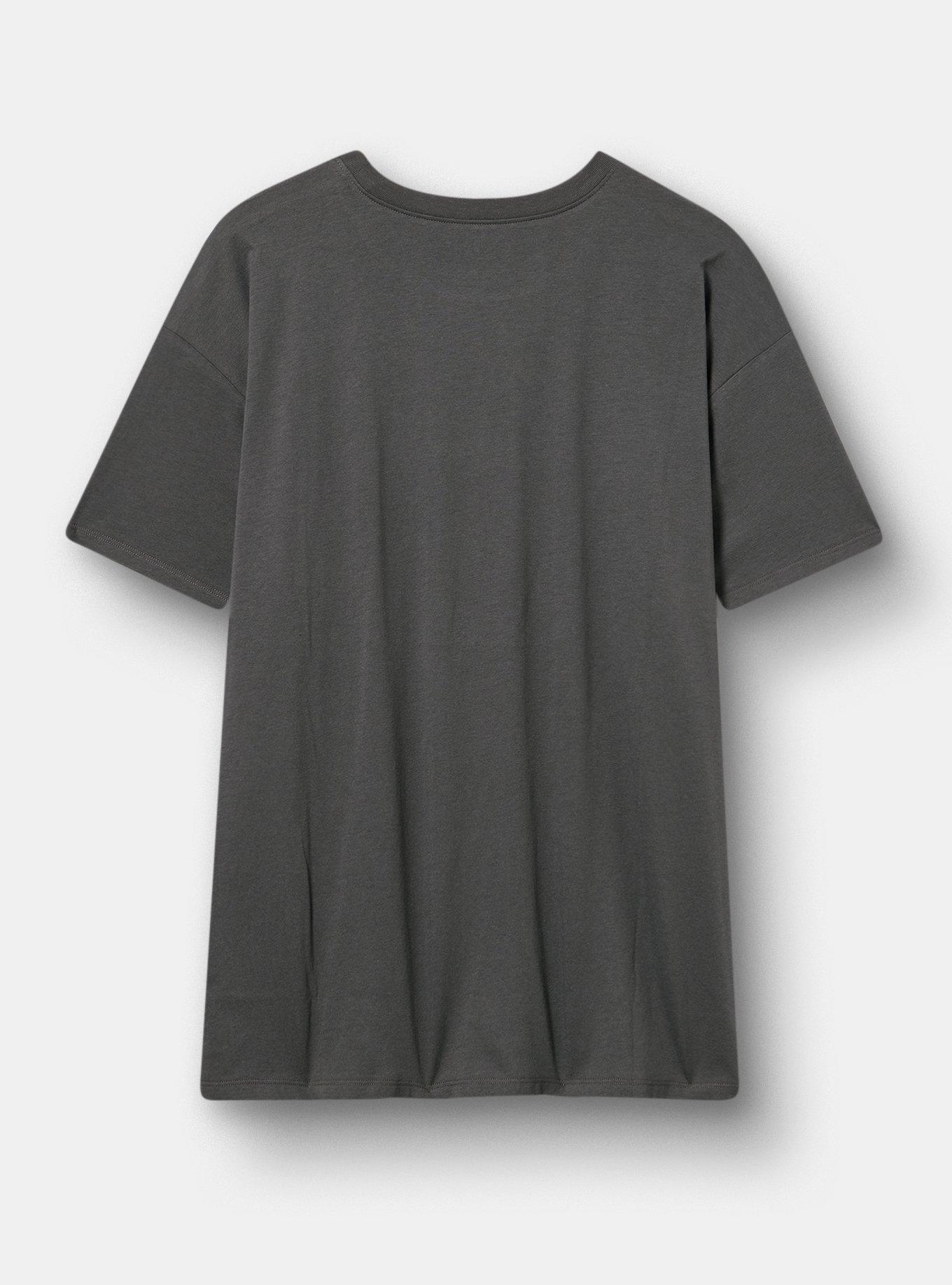 Harry Potter Oversized Cotton Crew Tunic Tee, HARRY POTTER SWEAR VINTAGE BLACK, alternate