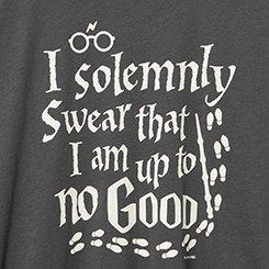 Harry Potter Oversized Cotton Crew Tunic Tee, HARRY POTTER SWEAR VINTAGE BLACK, swatch