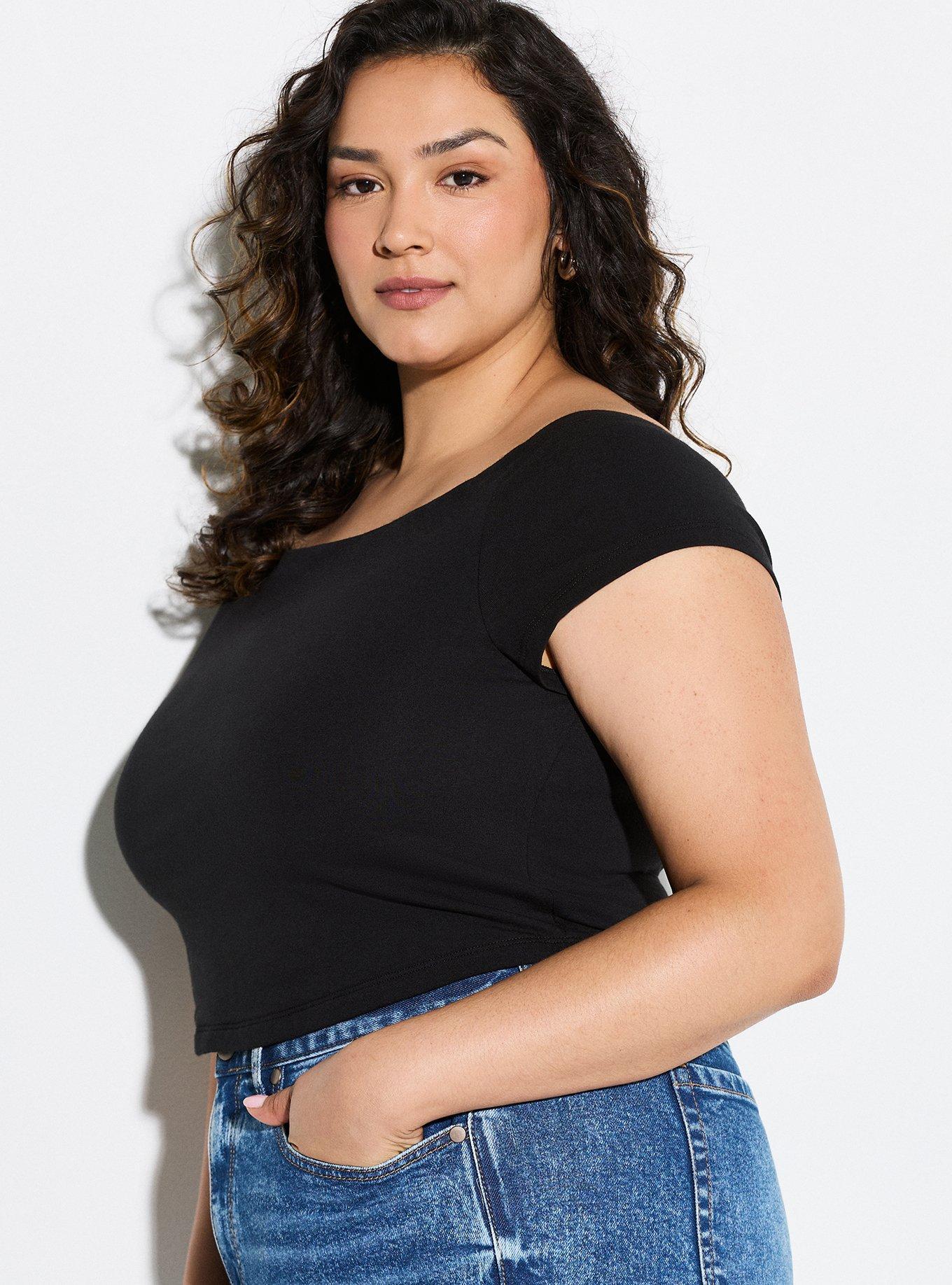 LoveSick Off-Shoulder Top, DEEP BLACK, alternate