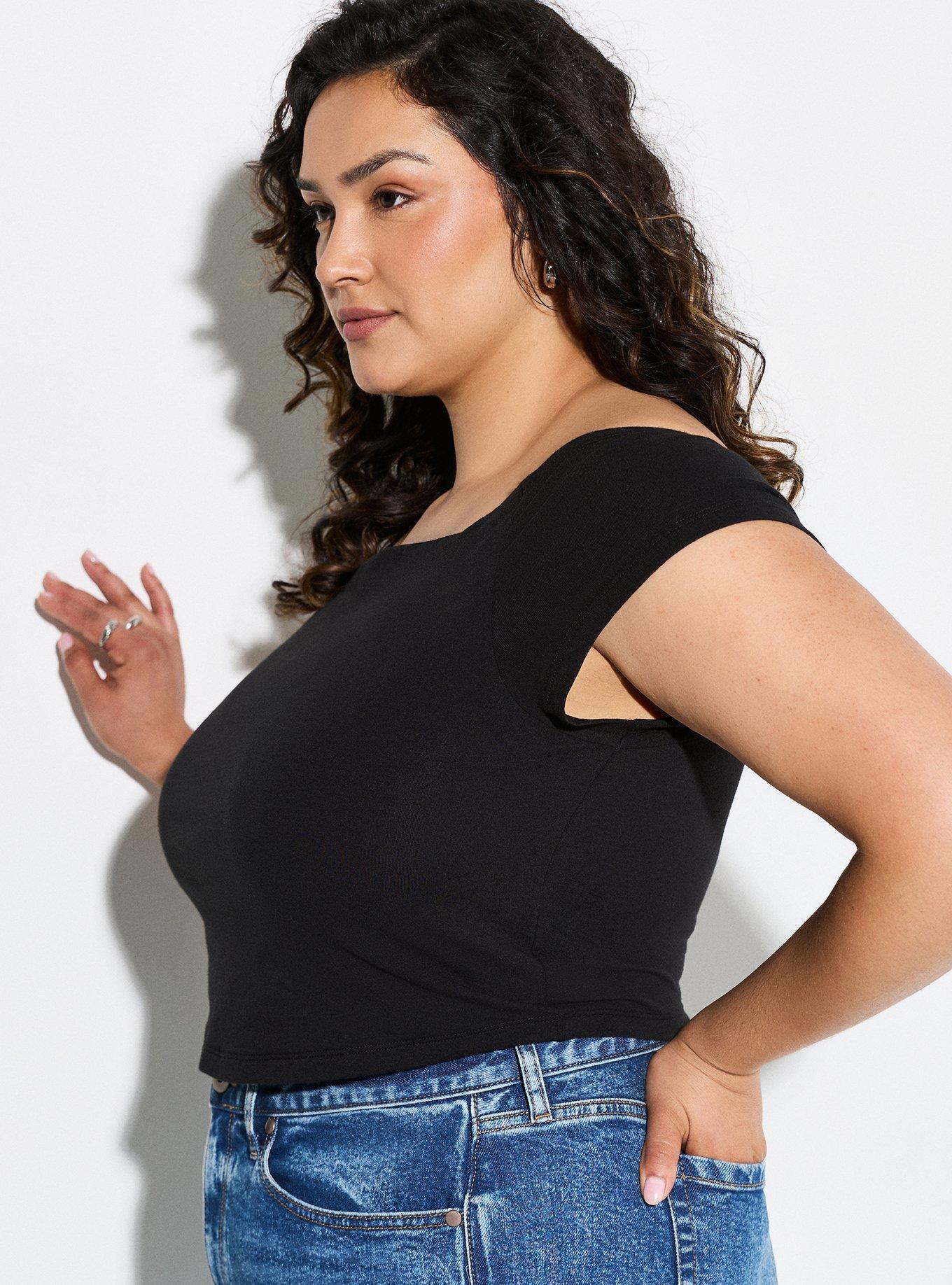 LoveSick Off-Shoulder Top, DEEP BLACK, alternate